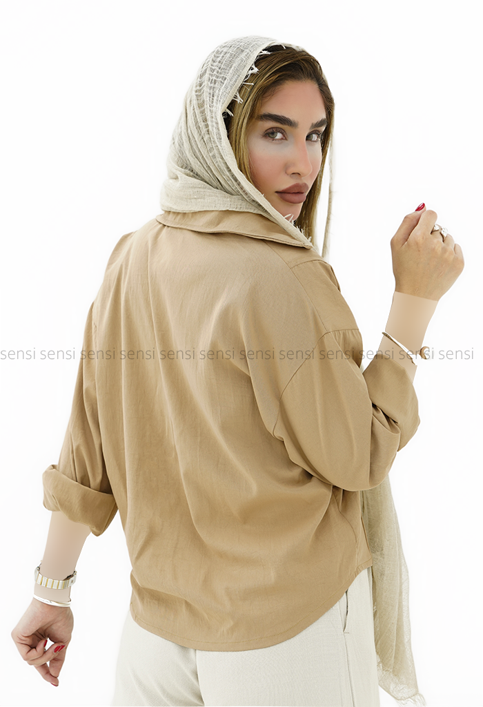 شومیز زنانه پری سیلک جیب بزرگ کد1005794